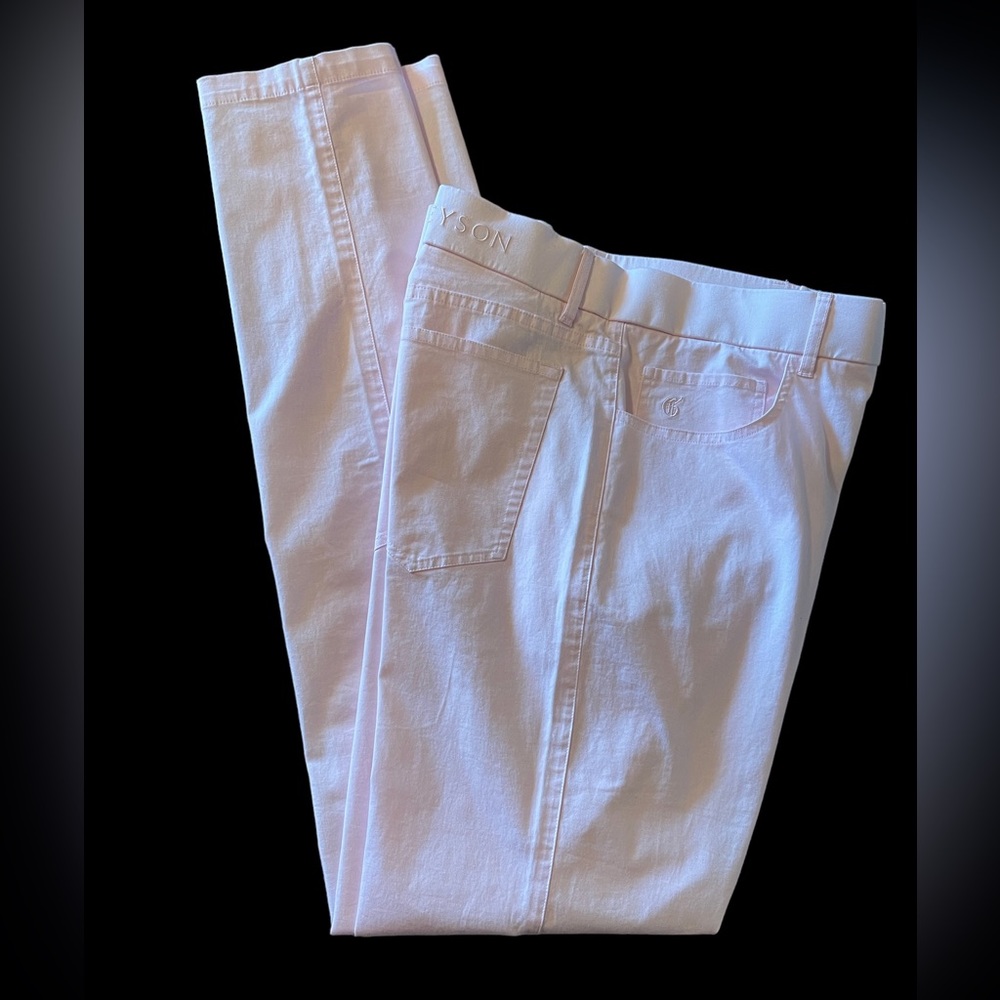 NWOT Greystone Golf Women L Pink Cotton Stretch Straight Leg Jean Pant 32"x 32"